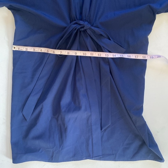 (A9) Alton Gray keyhole back Navy Blue shirtdress with pockets, Size 4 - Picture 14 of 14